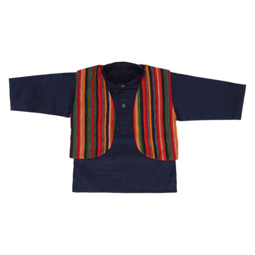 Boys Cotton Ethnic Wear Kurta with Dhoti and Jacket