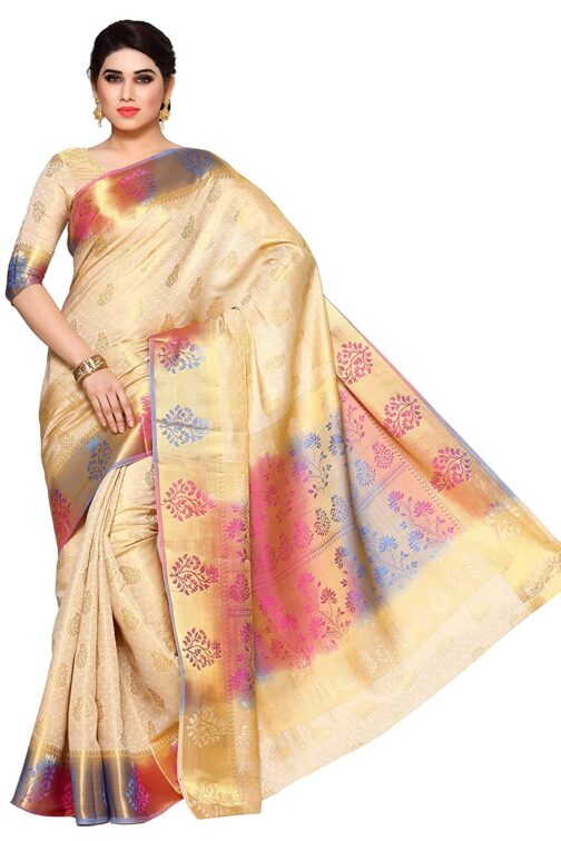 Women's Art Silk Saree Kanjivaram Style Saree