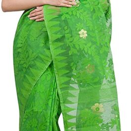 Dhakai Jamdani Handloom Women Saree (Green)